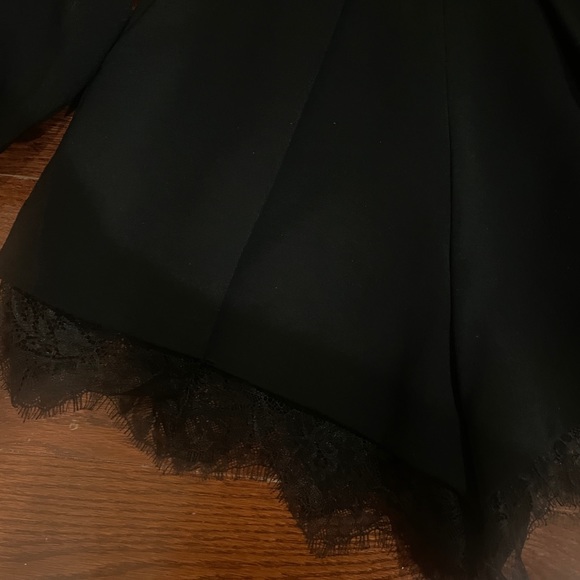 Self-Portrait Black Crepe Puff-sleeve Playsuit - Picture 8 of 10